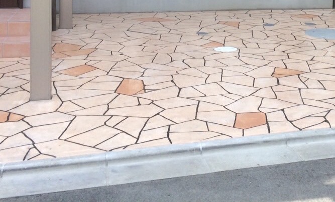 スタンプコンクリートランバリットの施工例