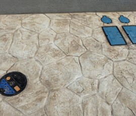 スタンプコンクリートのランダムストーンのパターン スタンプコンクリート ランダムストーン